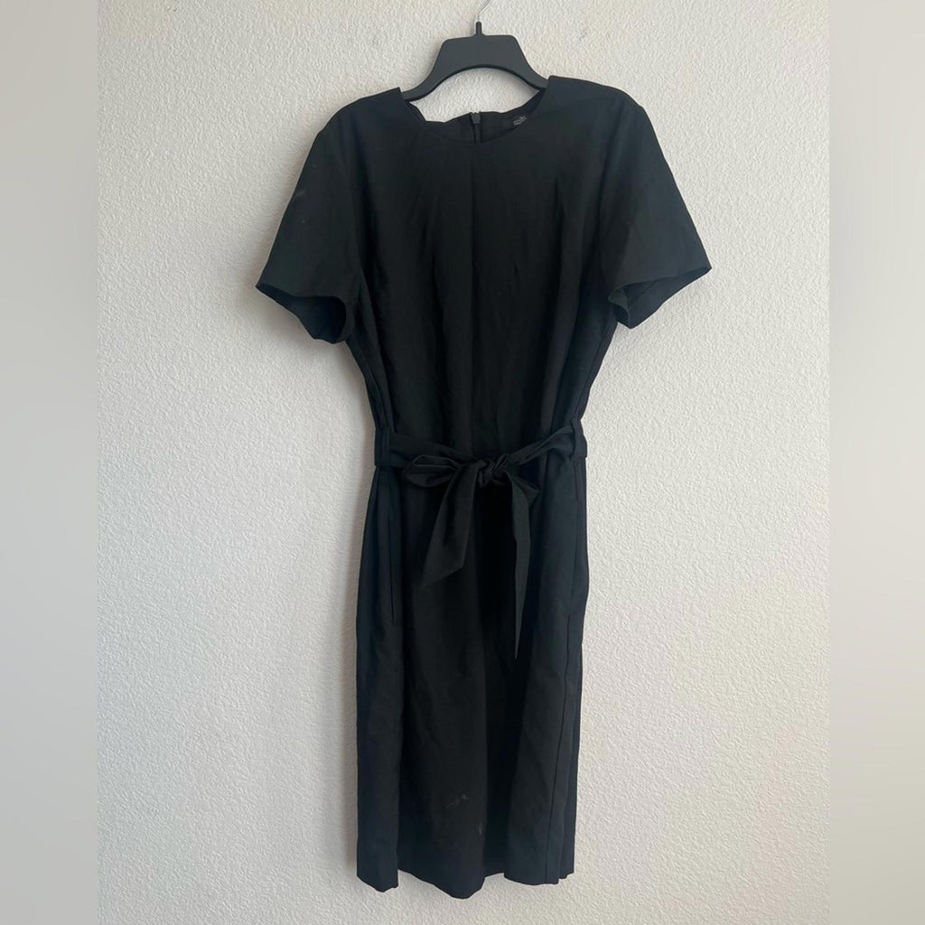 NEXT Tailoring Black Belted Dress, Size UK 20T, EXCELLENT