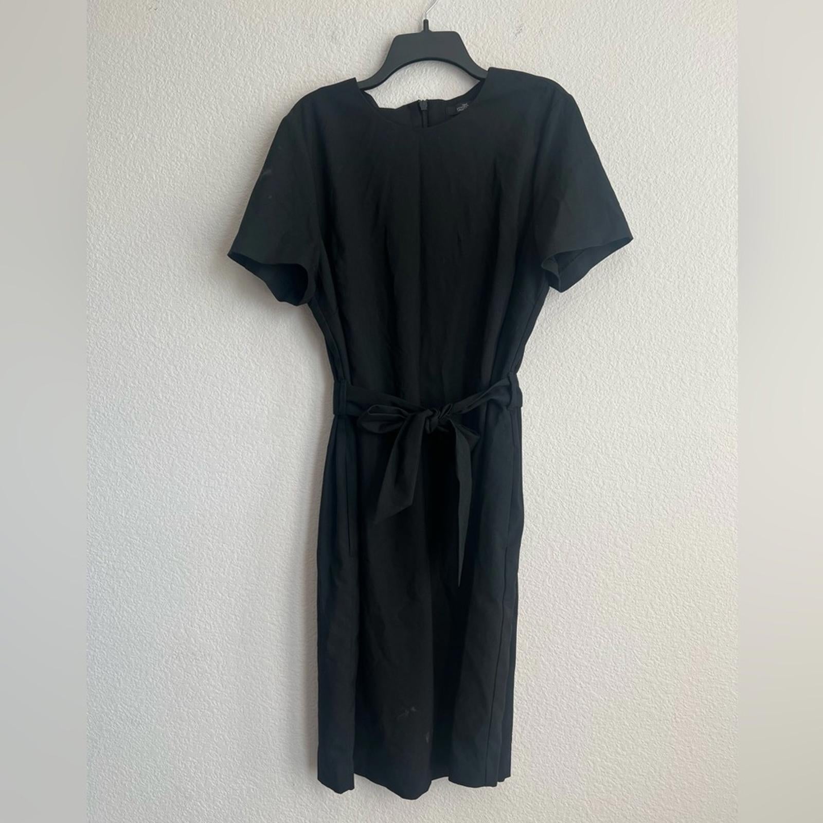 NEXT Tailoring Black Belted Dress, Size UK 20T, EXCELLENT