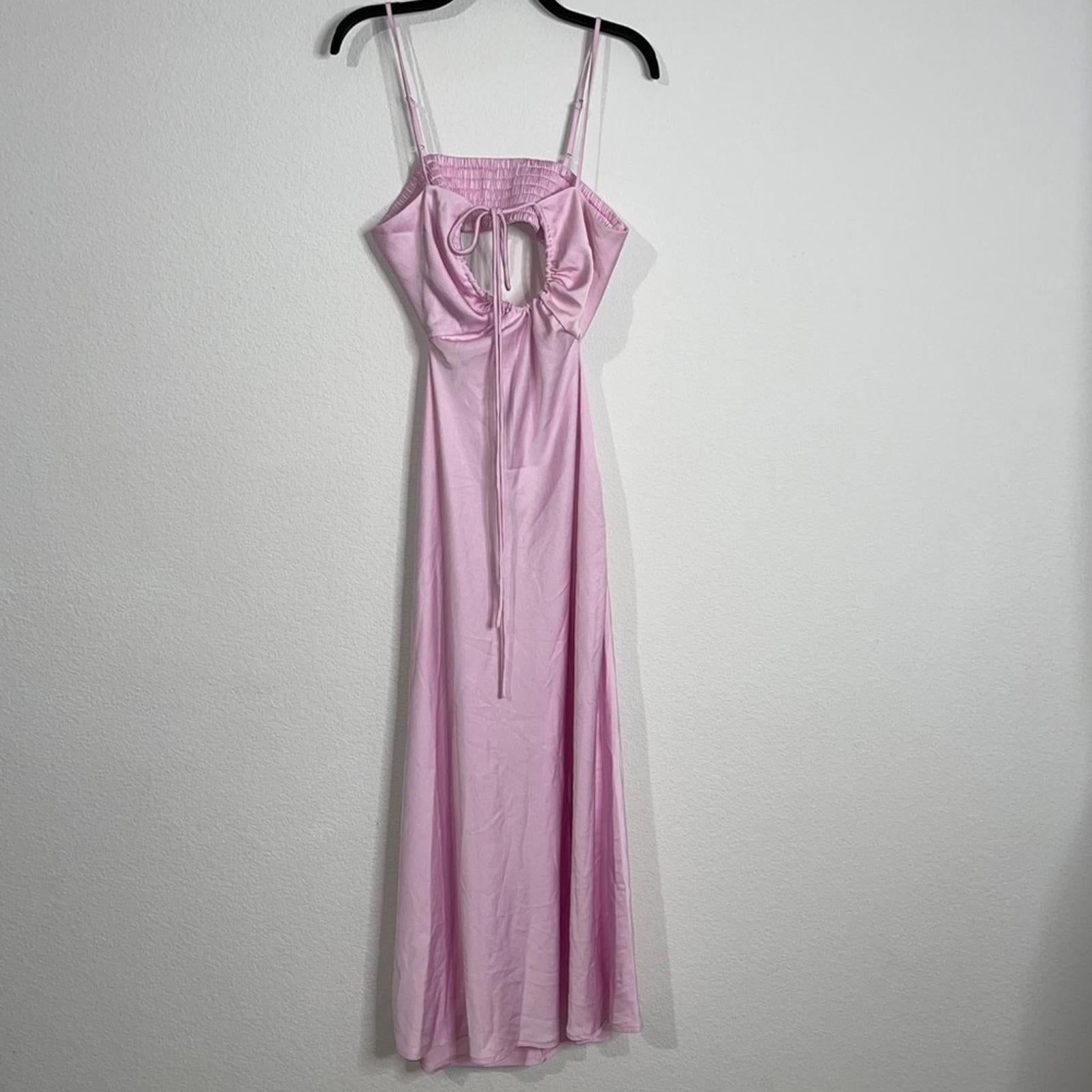 A.L.C. Sienna Strappy Cut-Out Satin Slip Maxi Dress, Size 14 New w/Tag $495
