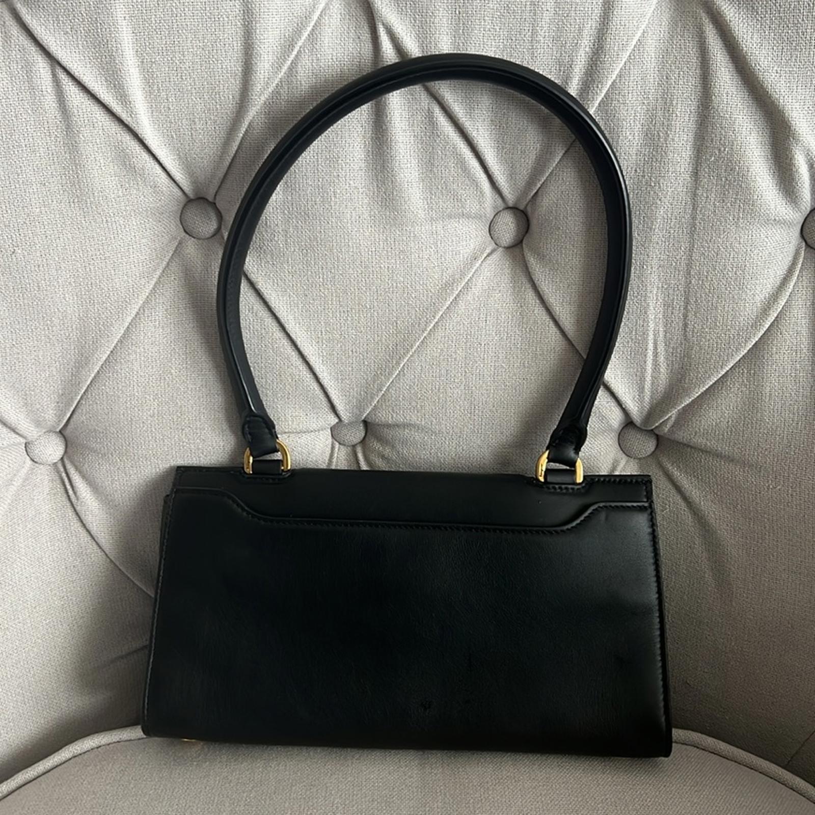 Salvatore Ferragamo Trifolio Swing Leather Shoulder Bag in Black, Like New