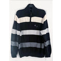 Nautica Quarter-Zip Elbow Patch Mock Neck Sweater, Size 3XL NEW w/Tag