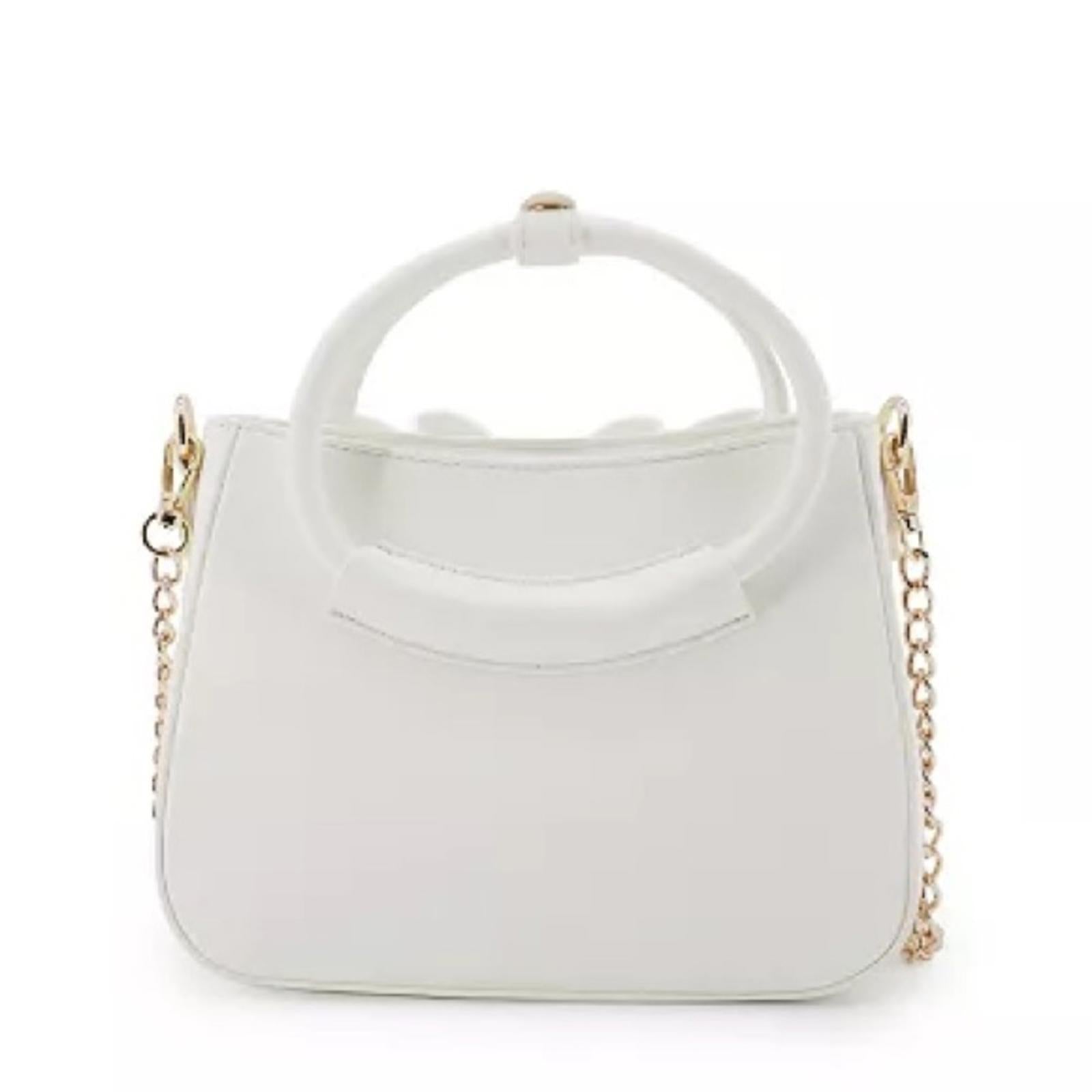 Like Dreams Madeline Bow Small Crossbody Bag in Cream White, NWT