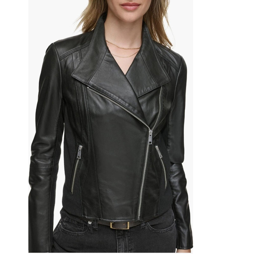 Andrew Marc Minowa Genuine LEATHER Jacket in Black, Size XL New w/Tag