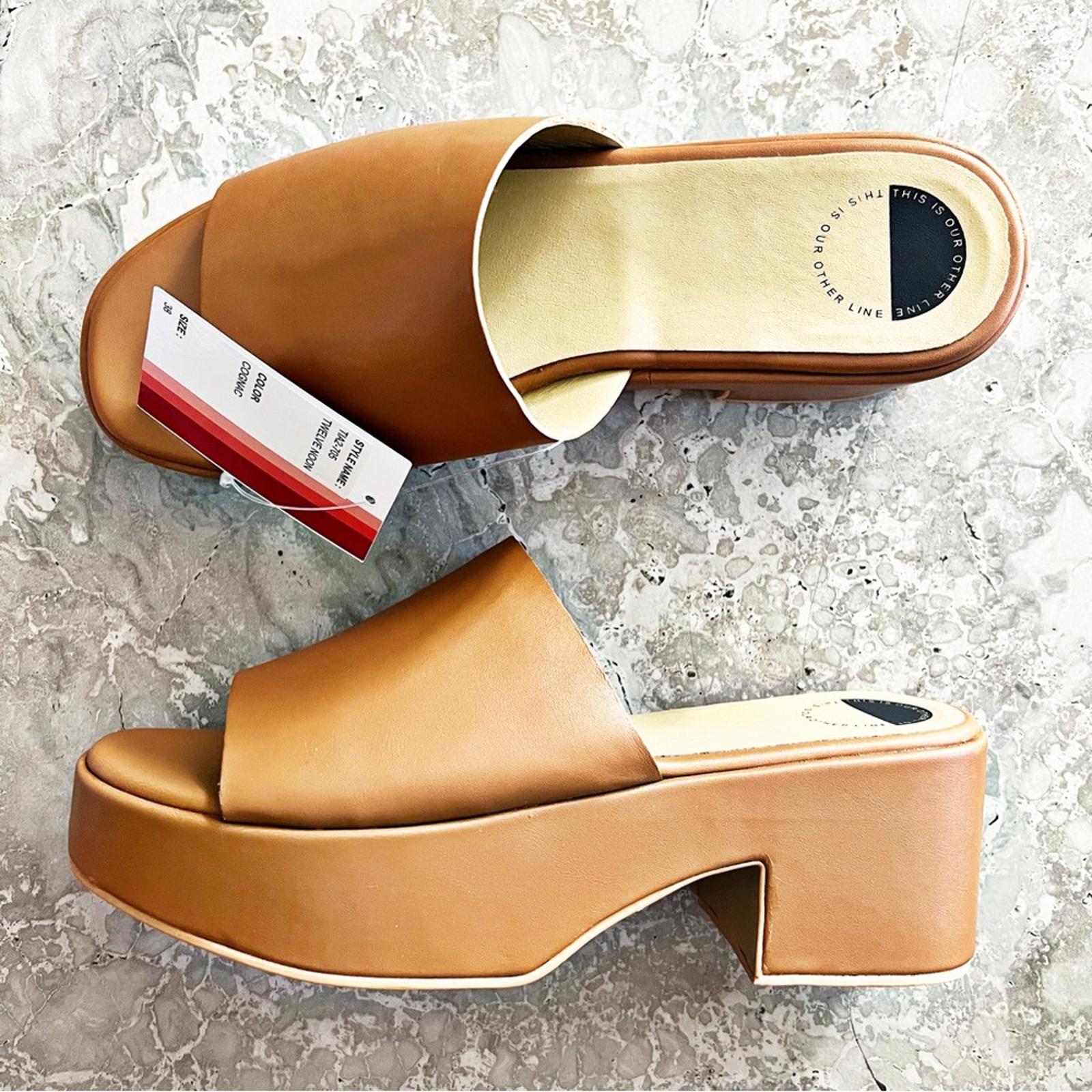 Twelve Noon Platform Sandals in Cognac, Size EU 38, EU 41 New in Box