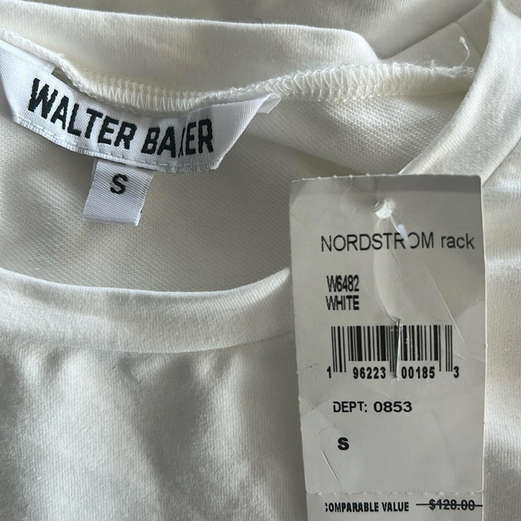 Walter Baker Bethany Extended Shoulder Top in White, Size S New w/Tag