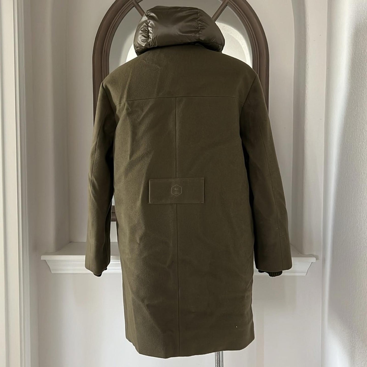 Norwegian Wool Cashmere Wool Hooded Down Parka, No Belt, Size M NWT $1,695