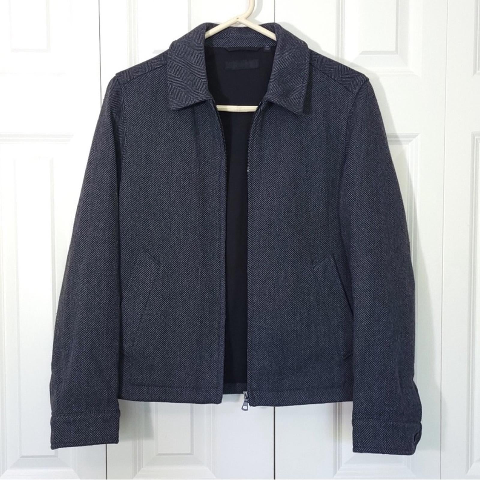 Uniqlo DARK GREY Single Collar Short Blouson (Herringbone), Size S NWT SOLD OUT