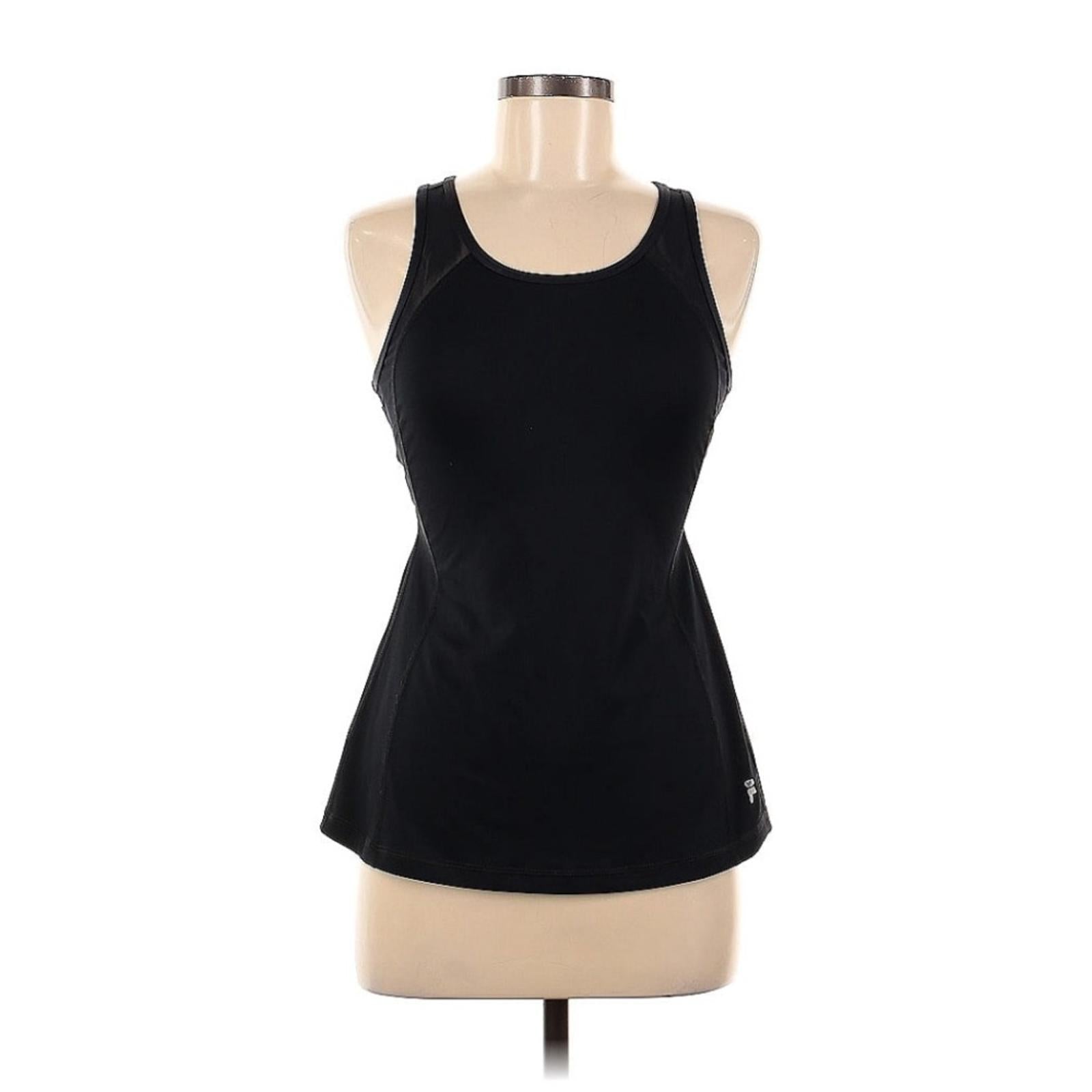 NWT Fila Essentials Racerback Tank in Black, Size M New w/Tag Retail $48
