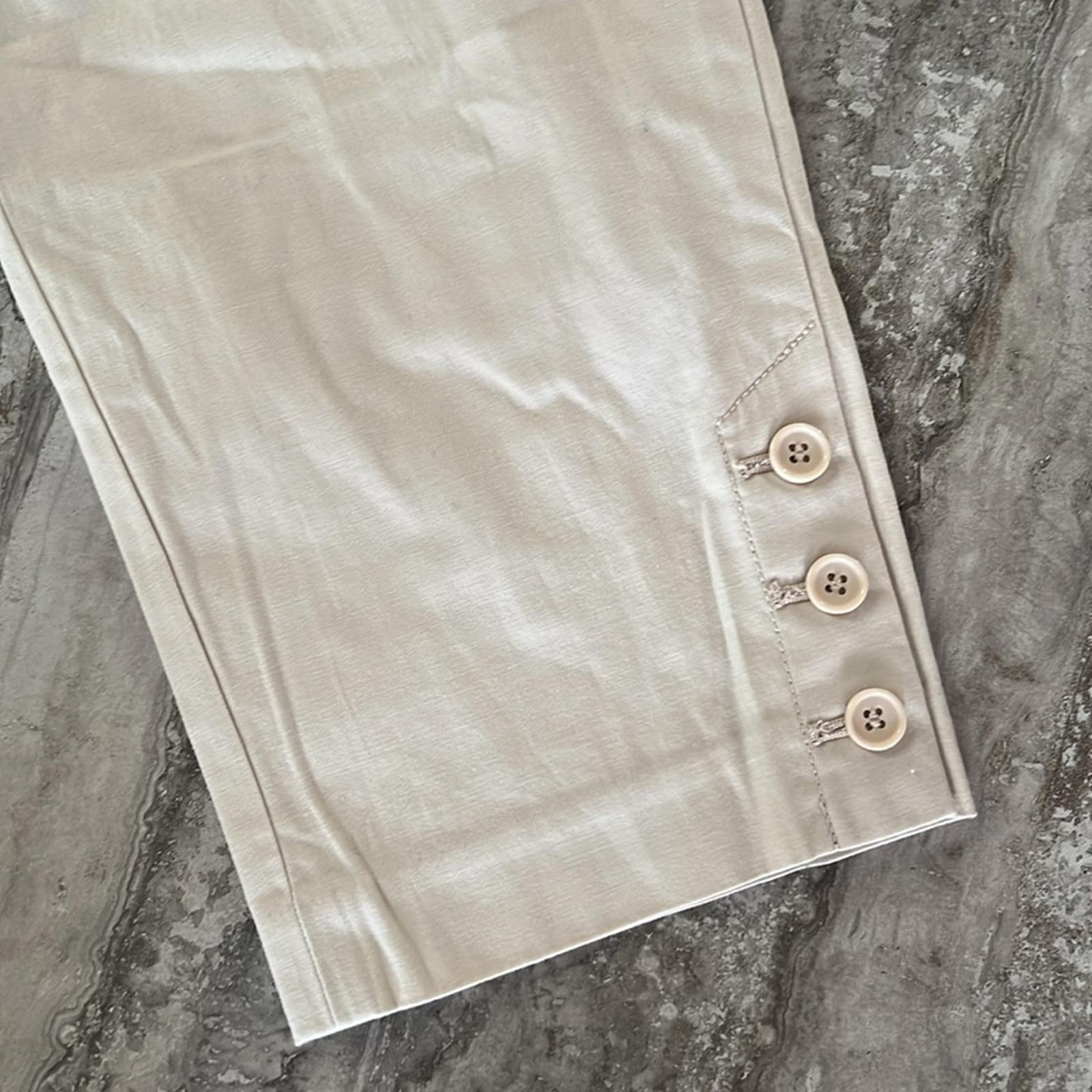 Talbots Beige Straight Leg Perfect Crop Pants, Size 12 New w/Tag
