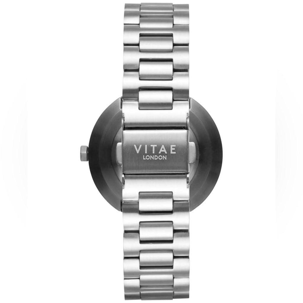 Vitae London Elmington Stainless Steel Bracelet Watch 36mm Silver New w/Tag $259