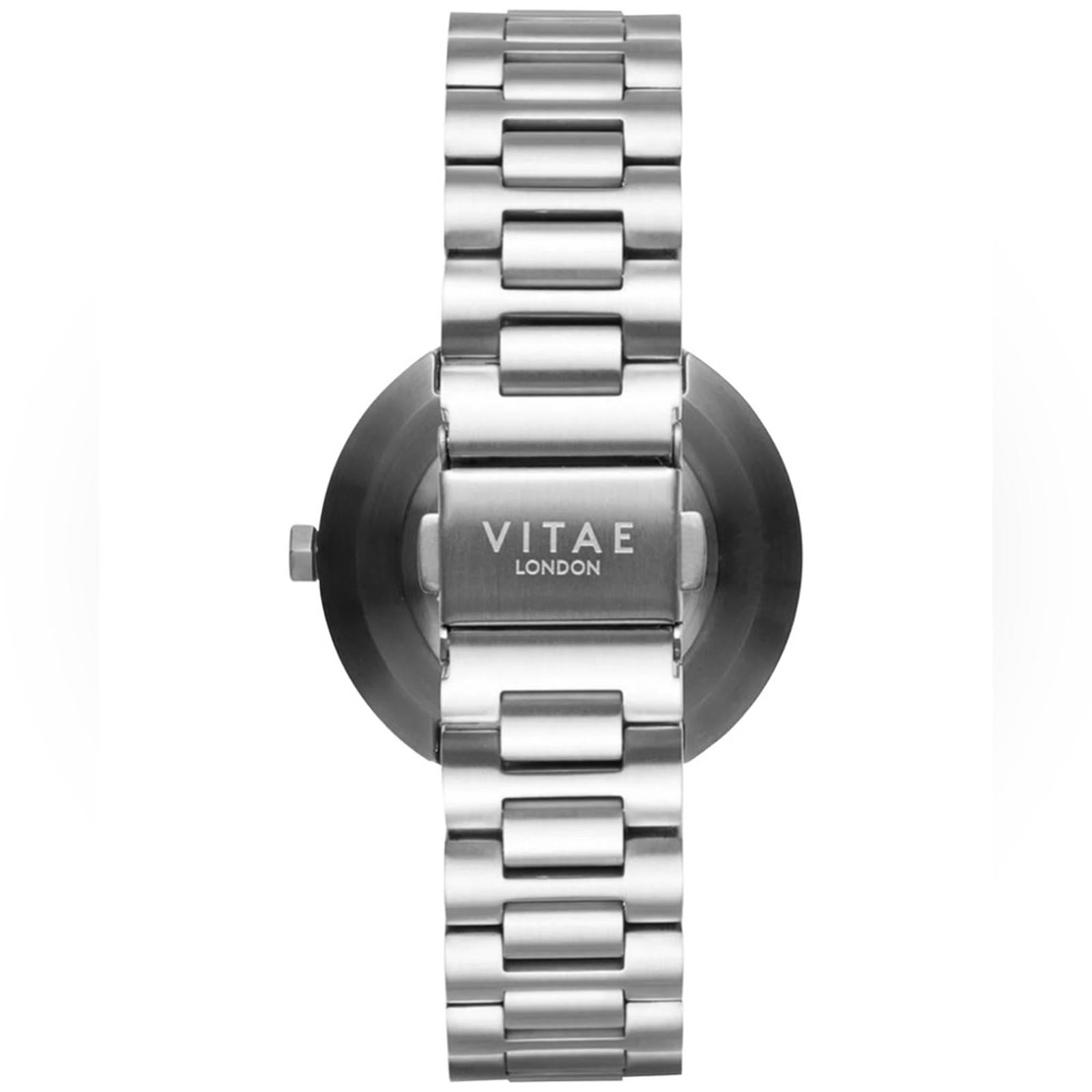 Vitae London Elmington Stainless Steel Bracelet Watch 36mm Silver New w/Tag $259
