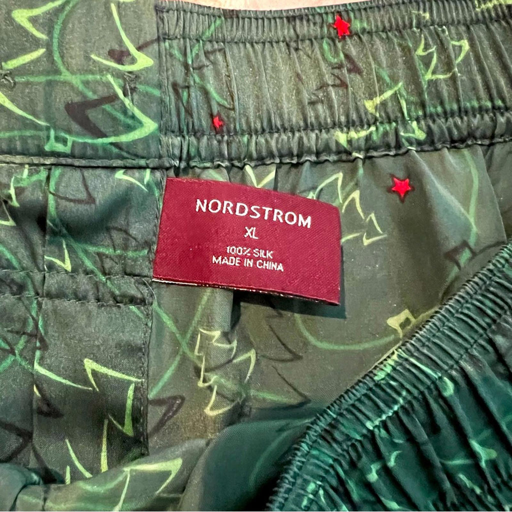 Nordstrom 100% Silk Shorts in Green Mult., Men’s Size XL NWOT