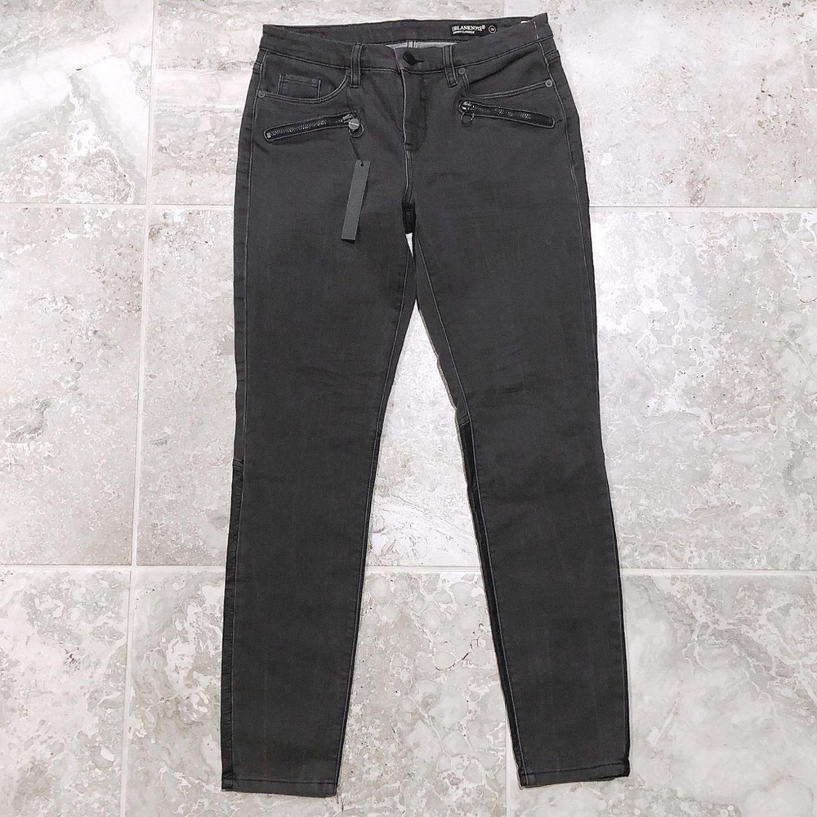 Blank NYC Down to Earth Pants Skinny Jeans High Rise, Black Size 28 New w/Tag