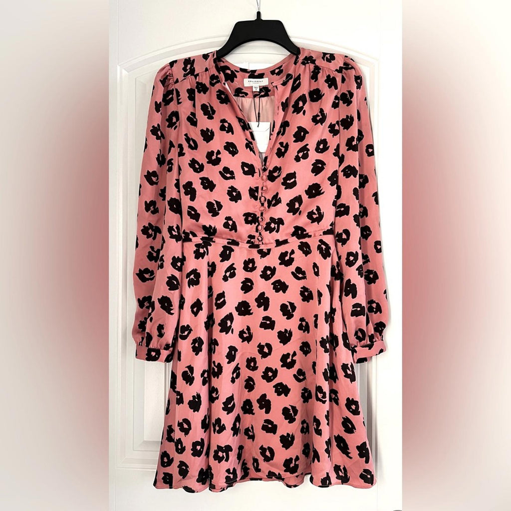 Equipment Danette Printed Washed-Satin Mini Dress, Size 0 New w/Tag Retail $395