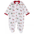 Kissy Kissy Unisex Santa Print Footie, Holiday Christmas Baby Size 9M New w/Tag