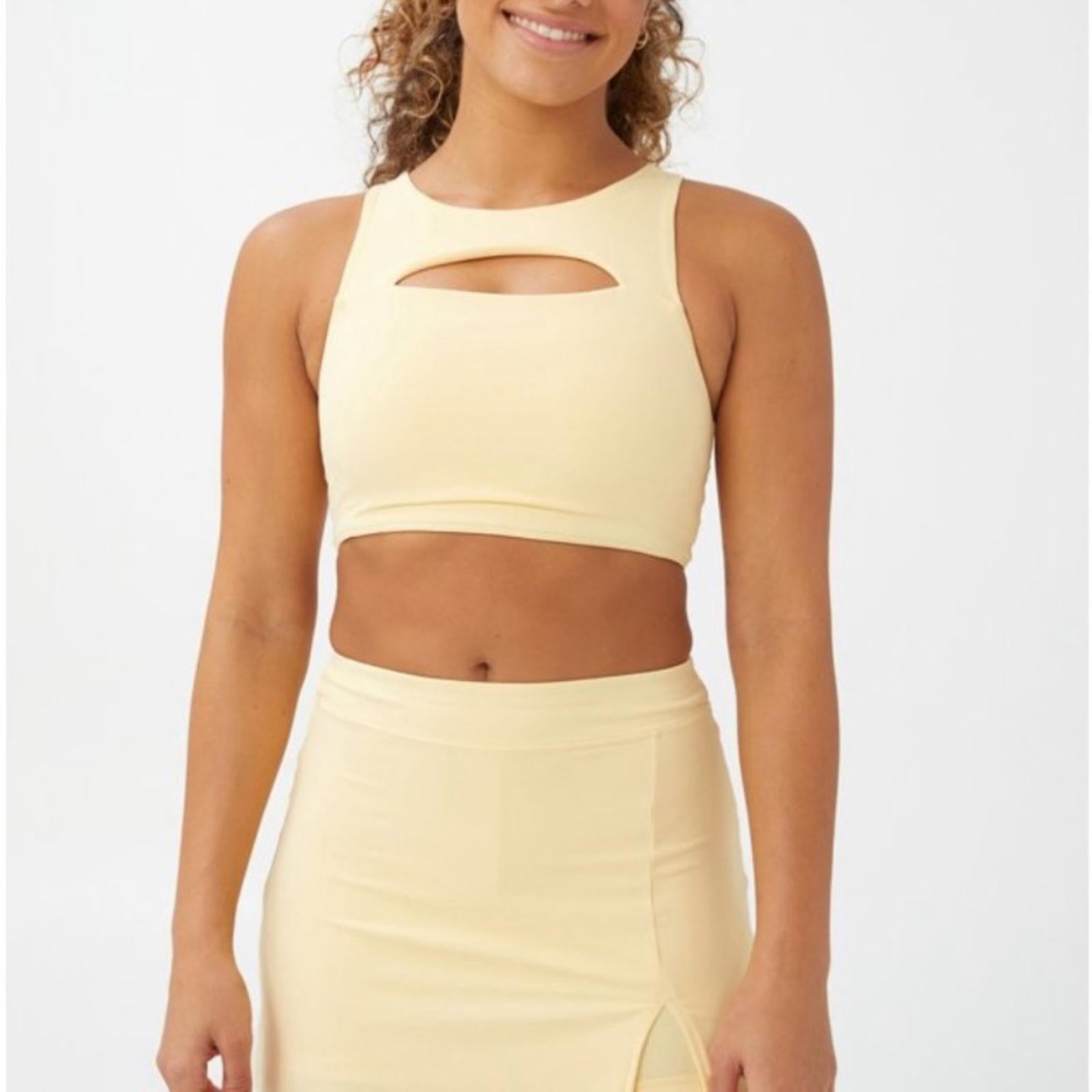 Cotton On Smoothing Cut Out Vestlette Top Yellow, Size S New w/Tag