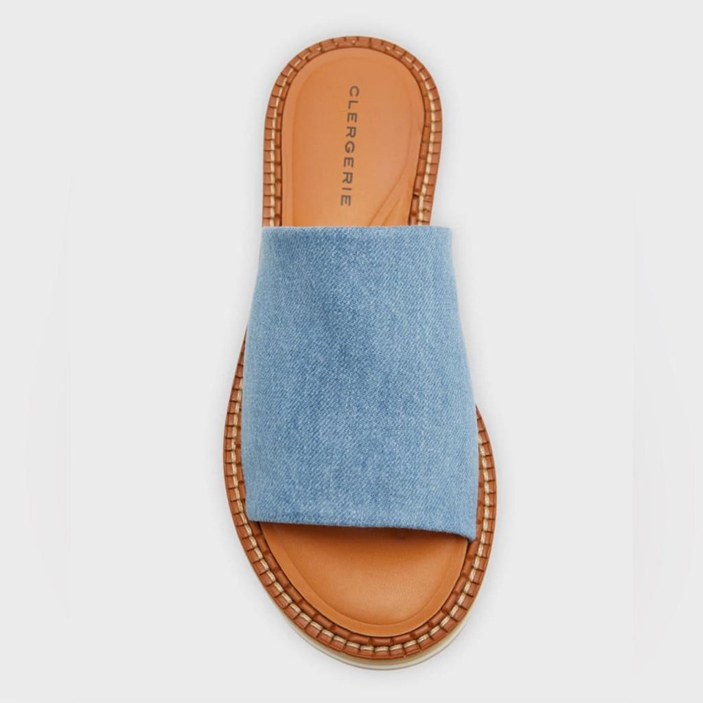 Clergerie Paris FastJ Denim Flatform Sandals, Size US 10.5 NEW $475 (Sold Out)