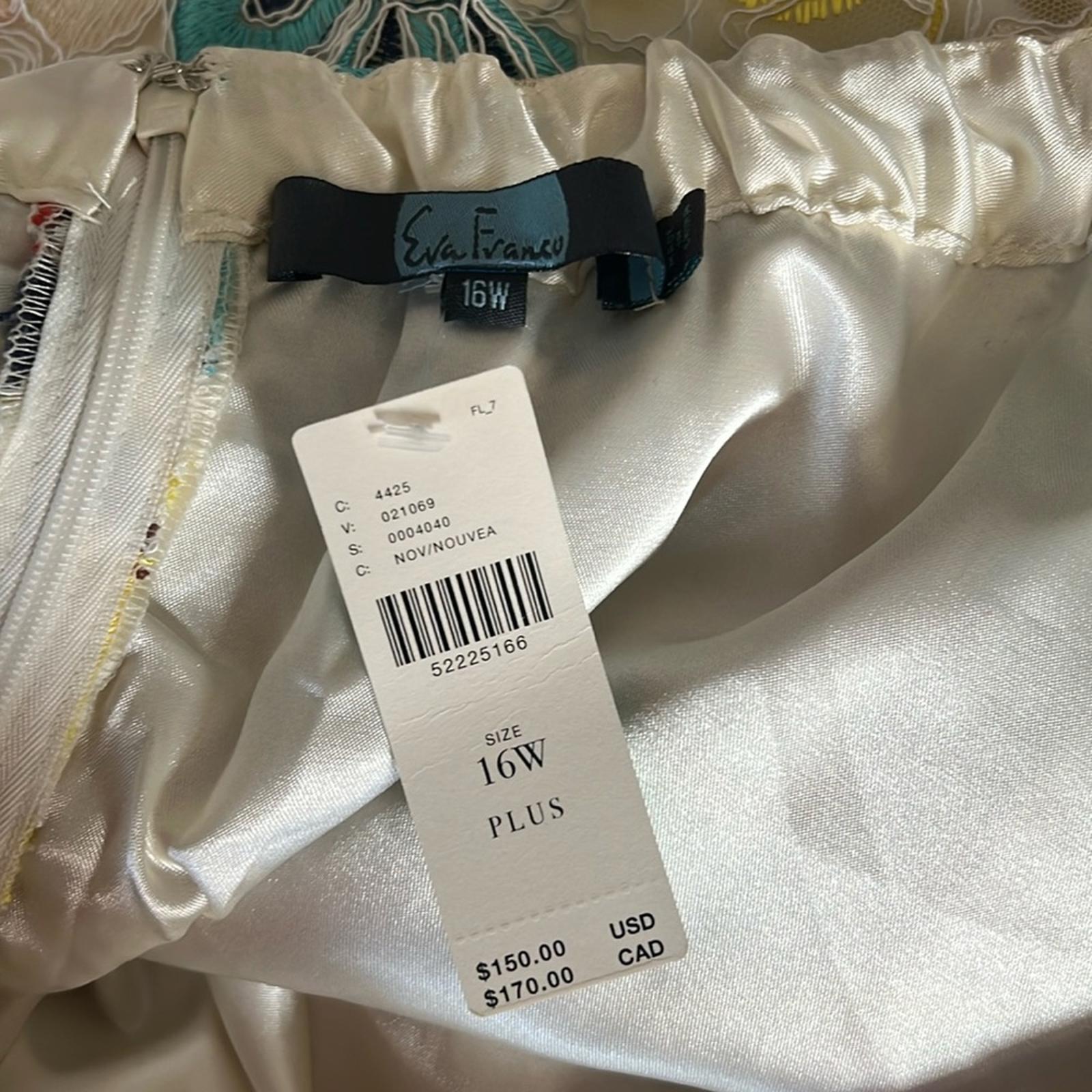 Anthropologie’s Eva Franco Floral Print Lace-Over Midi Skirt, Plus Size 16W $150