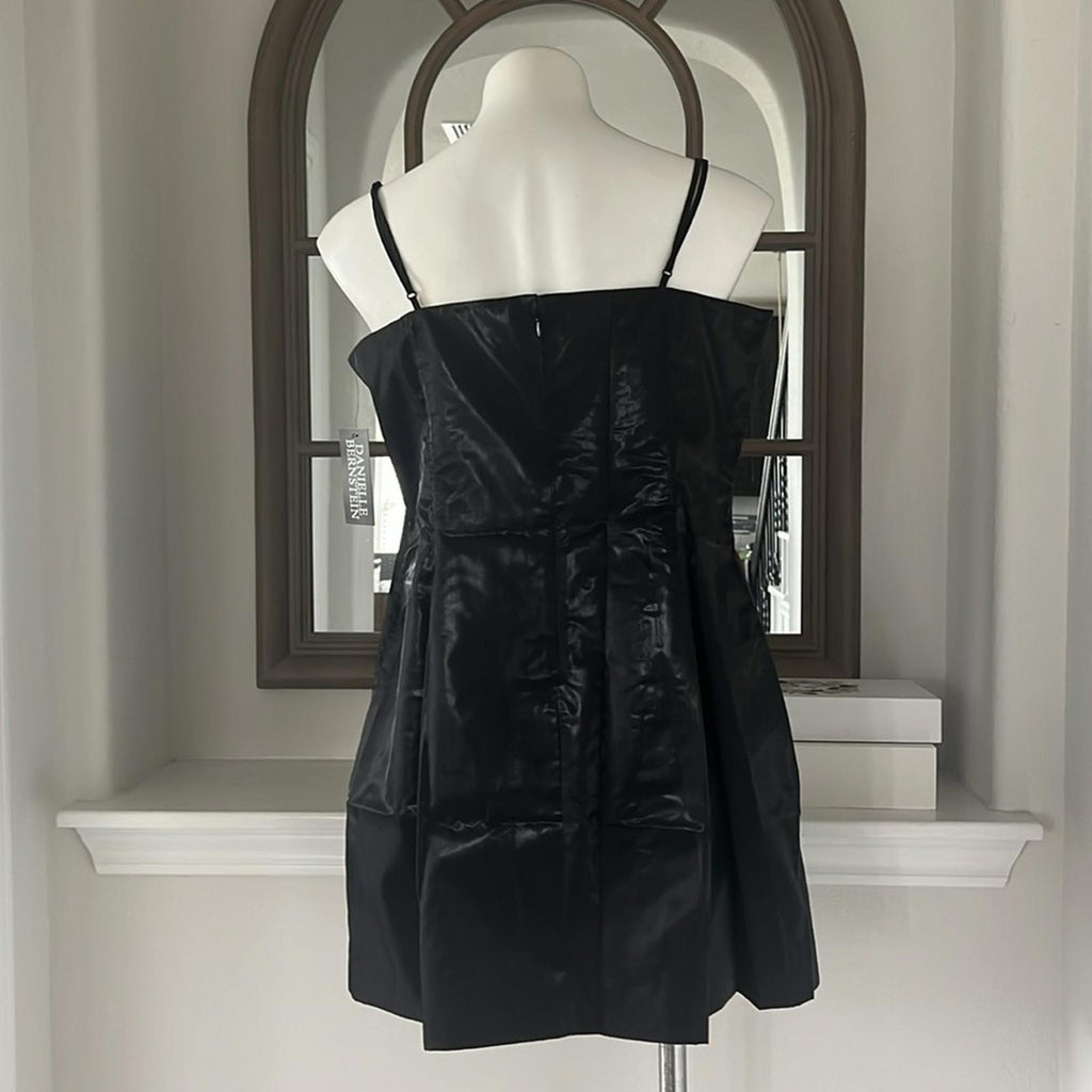 Danielle x Macy’s Fit & Flare Mini Dress w/Pockets in Black, Size 16 NWT $89