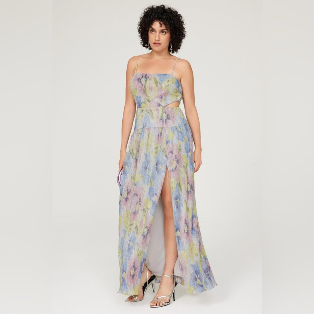 Liv Foster Printed Cutout Pleat Front Dress, Size 10 New w/Tag Retail $295