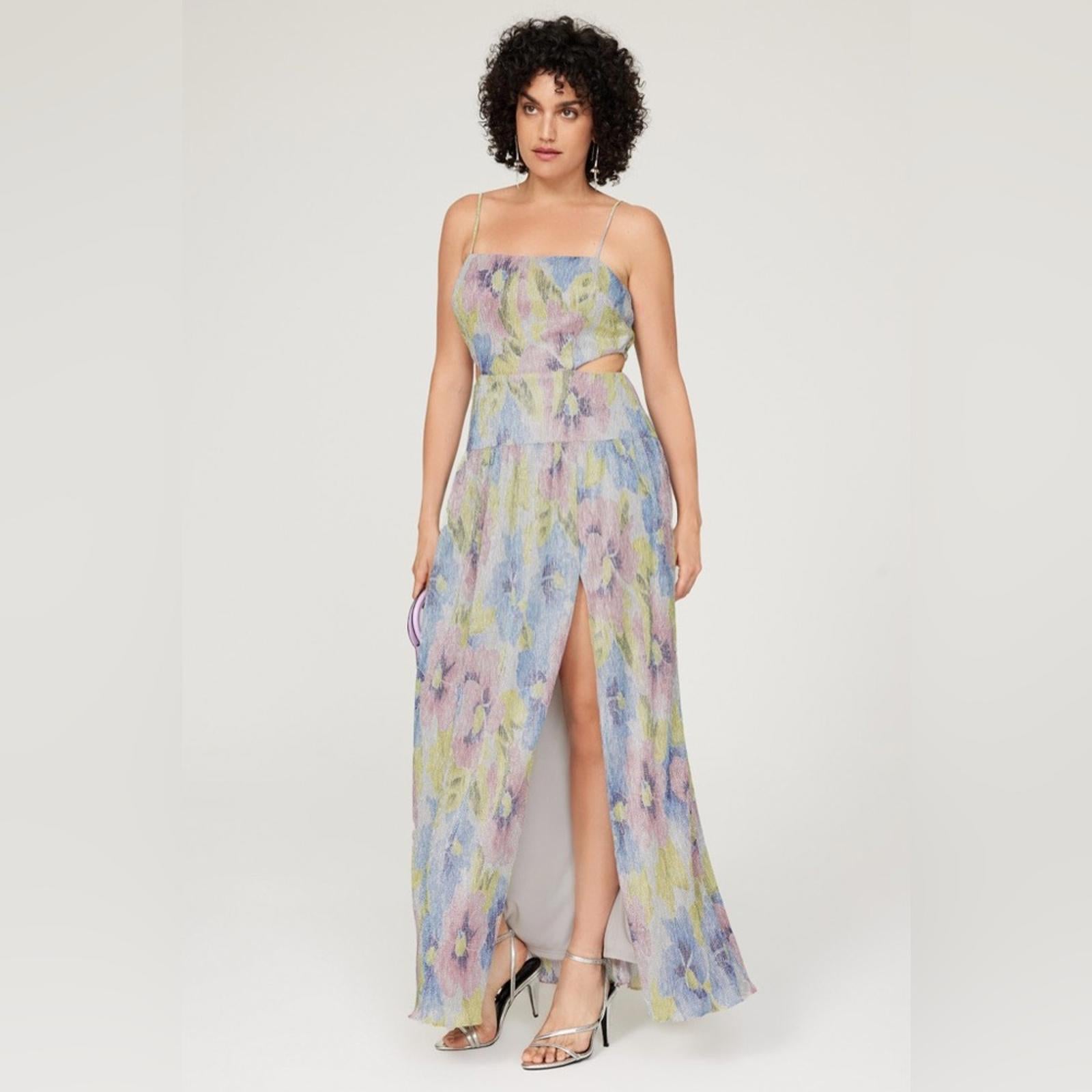 Liv Foster Printed Cutout Pleat Front Dress, Size 10 New w/Tag Retail $295
