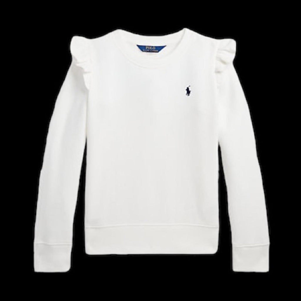 Polo Ralph Lauren Long Sleeve Ruffled Fleece Sweatshirt, Big Girls XL (16) NWT