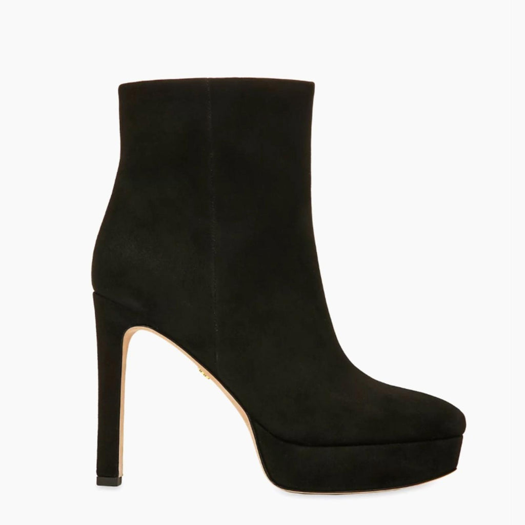 Veronica Beard Dali Suede Platform Ankle Boots, Black Size 8 New in Box $550