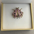 Charter Club Gold-Tone Crystal Bug Pin/Brooch in Gold/Purple New in Box
