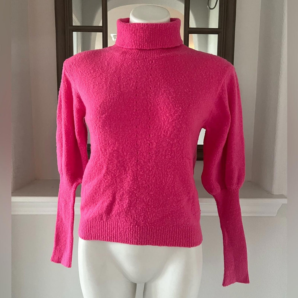 One Grey Day Los Angeles Pink Turtleneck Sweater Size S EXCELLENT! Retail