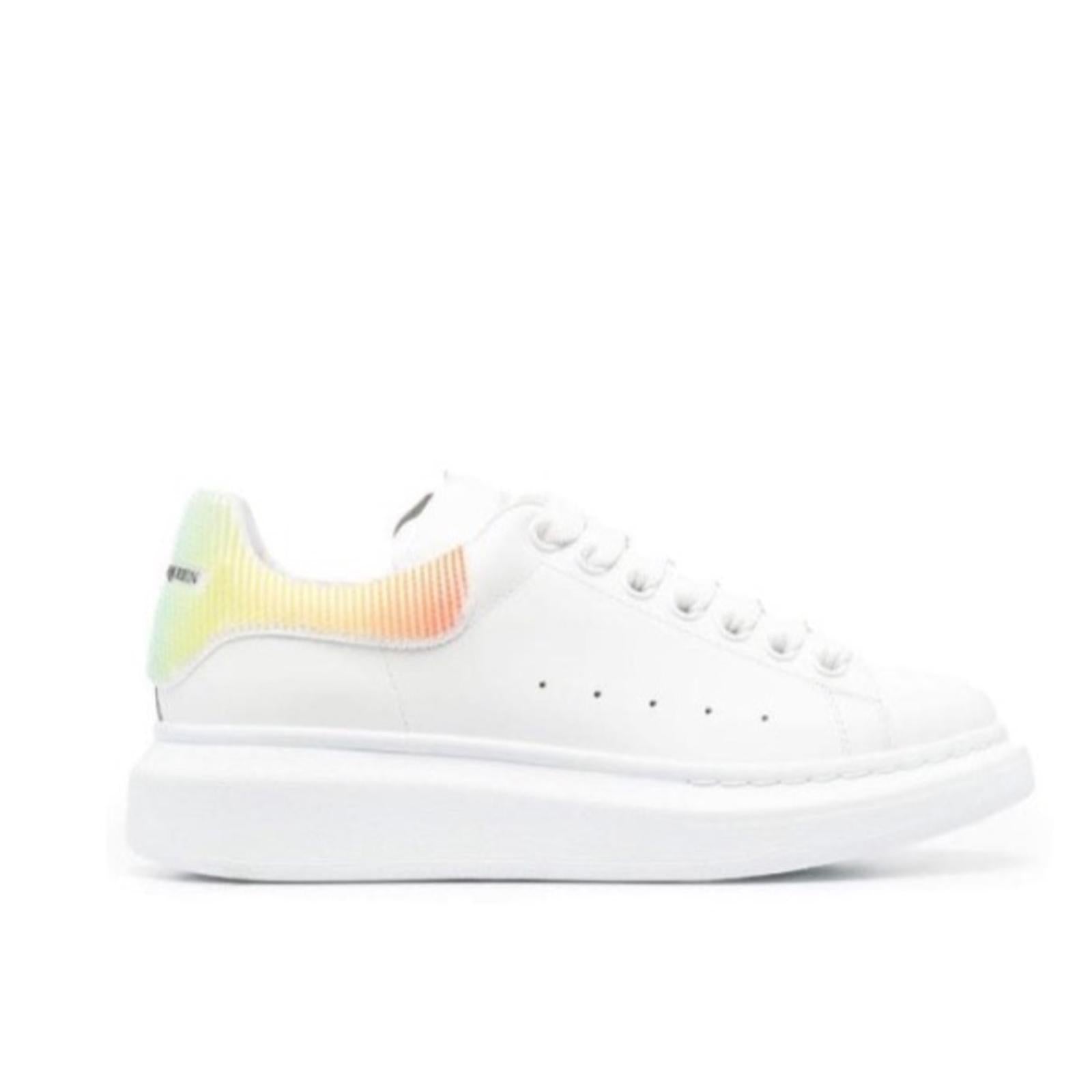 Alexander McQueen White Smooth Calf Leather Sneakers, Size EU 41 New in Box