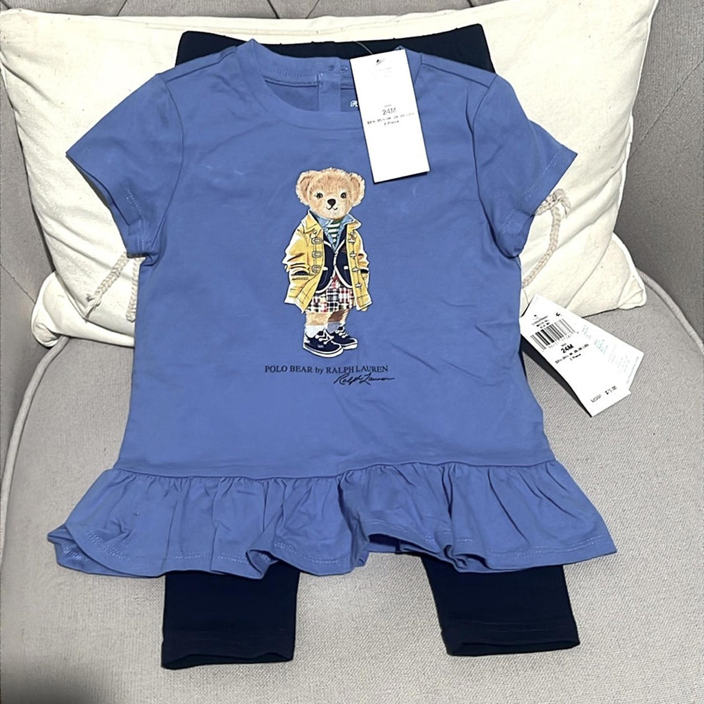 Polo Ralph Lauren Polo Bear Top and Leggings, 2 Piece Set NWT, Size 24M