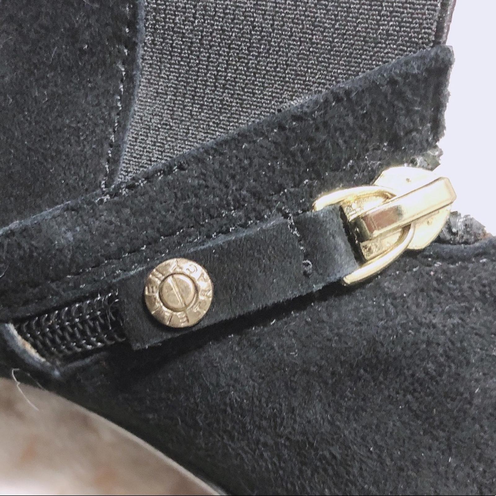 Ellen Tracy Bree Pointed Toe Suede Ankle Boots in Black, Size 10