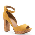 Sun+Stone Reeta Block Heel Platform Sandals in Yellow, Size 11 New