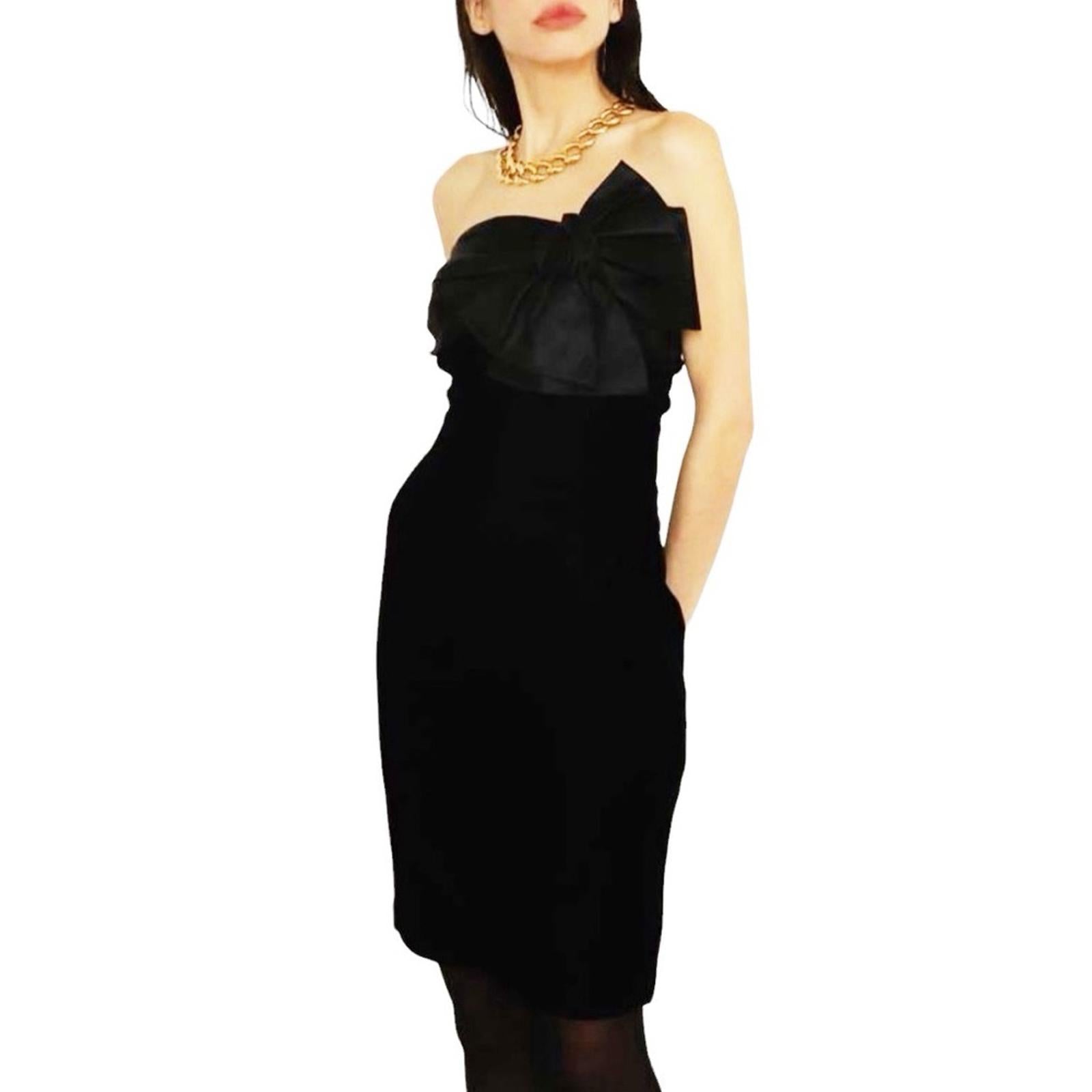 Angel Sanchez Perfect Strapless Little Black Dress Size 8, New w/Tag Retail $885