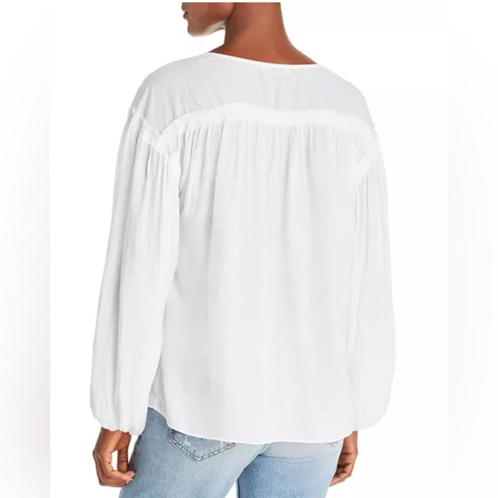 Ramy Brook Brielle Oversized Blouse in White, Size XS New with Tag Retail $345
