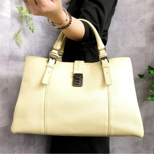 Bottega Veneta Roma Triple-Compartment Pebbled Leather Tote Bag, Retail $3,450