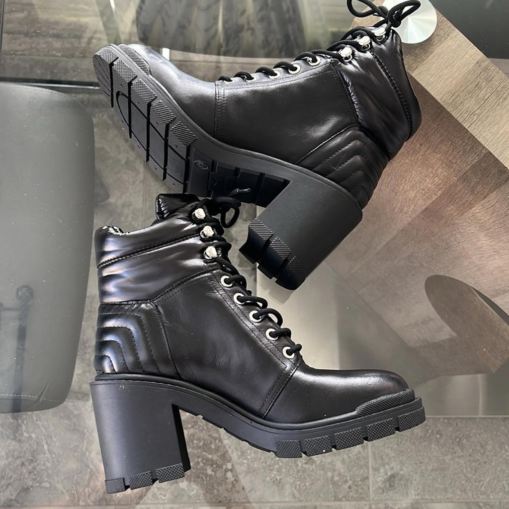 Marc Fisher LTD Velima Mixed Media Booties in Black, Size 7.5 NEW without Box