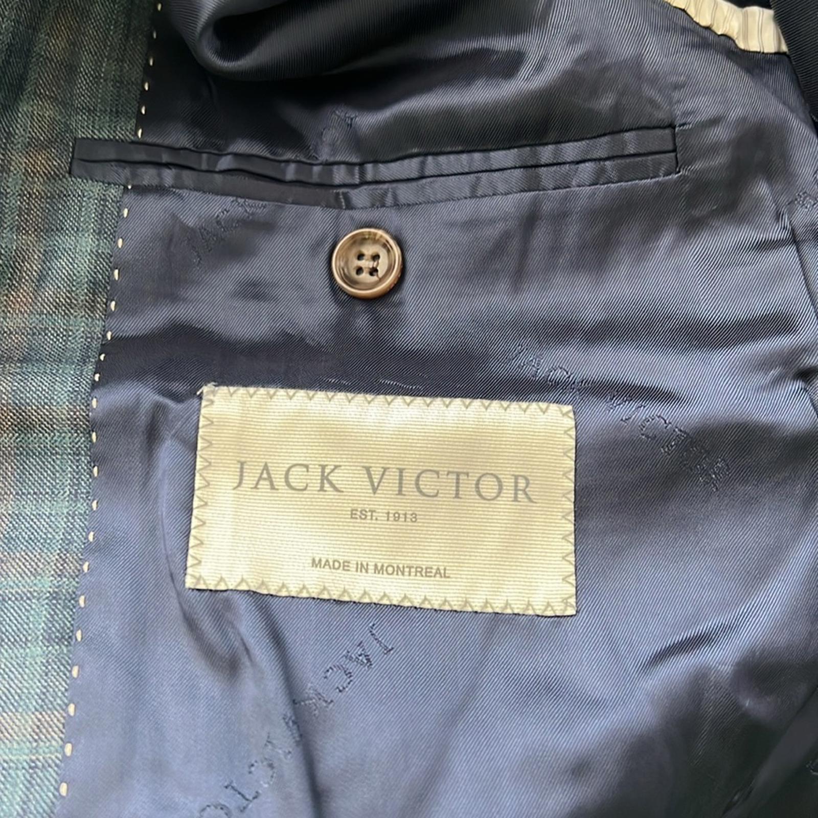 NEW Jack Victor Midland Contemporary Fit Plaid Wool Blazer, Size 36S Retail $798