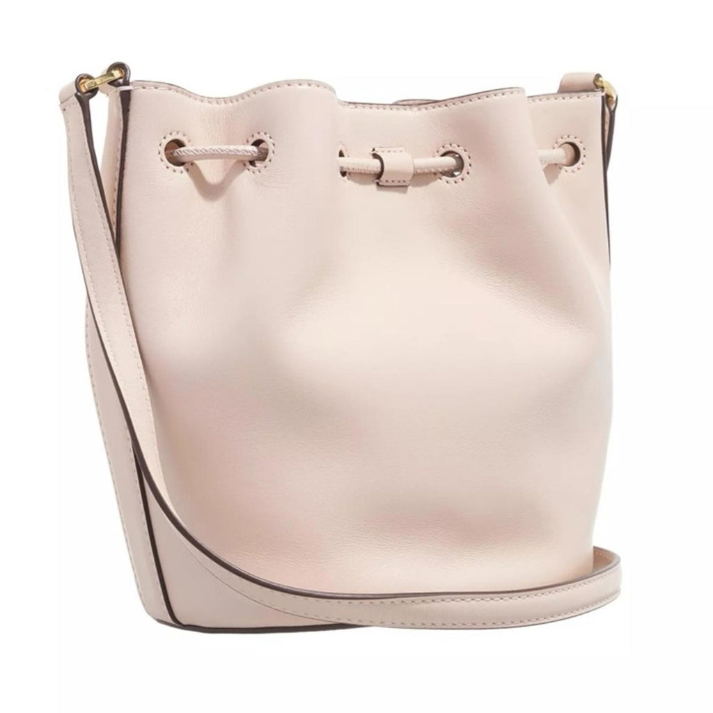 Ralph Lauren Leather Medium Andie Drawstring Bucket Bag, Pink NEW + Dust Bag