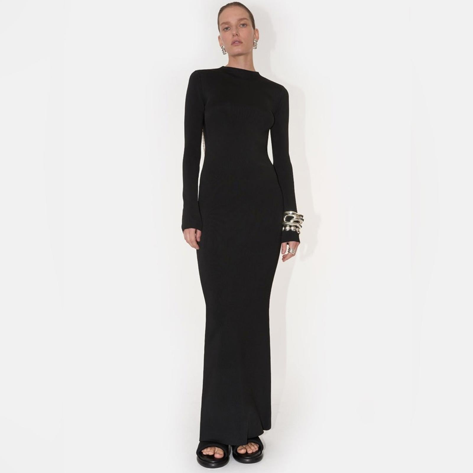 Galvan London x Revolve Athena Pearl Dress in Black, NWT, Size S