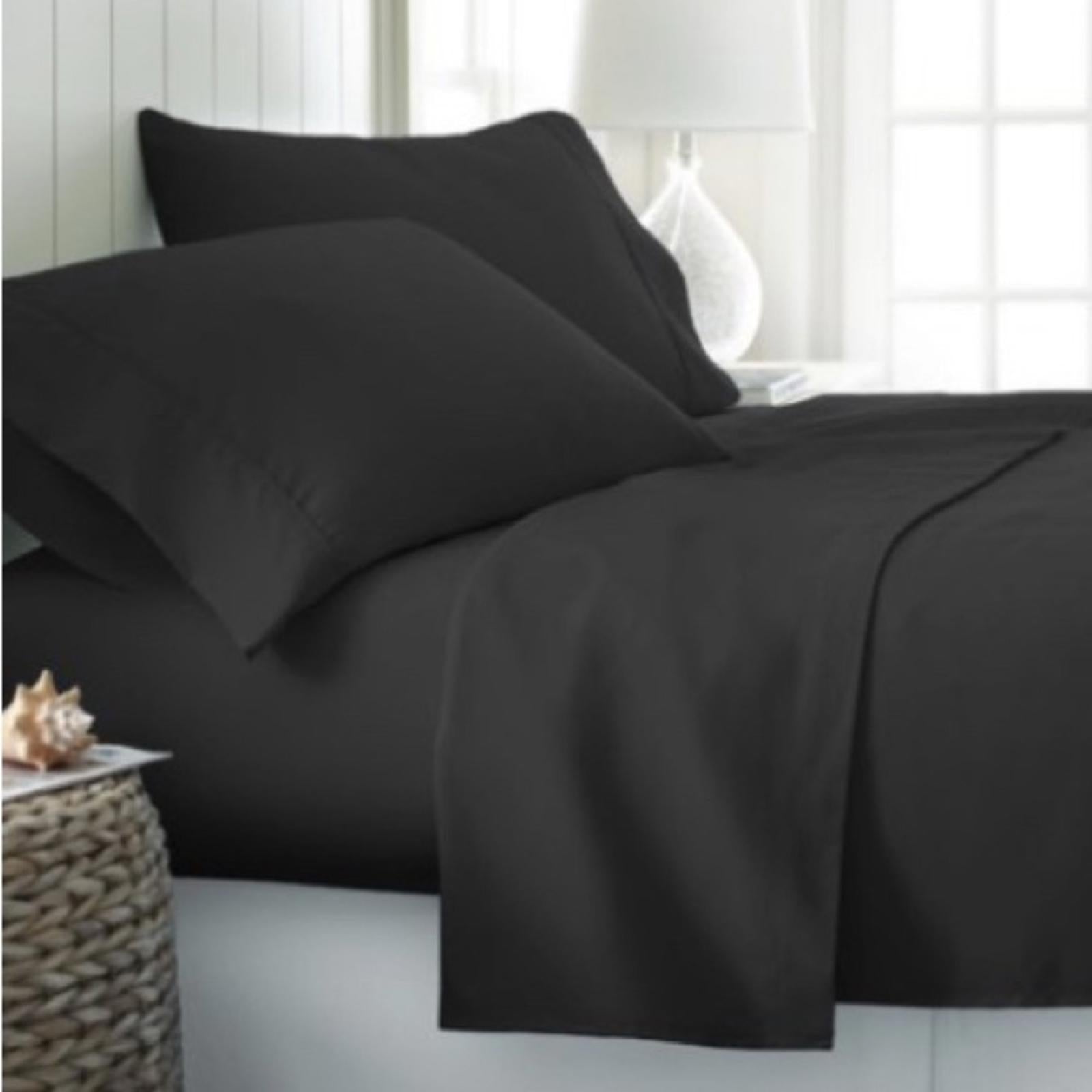 iEnjoy Ultra Soft 4-Piece Hypoallergenic Queen Sheet Set in Black, NEW w/Tag
