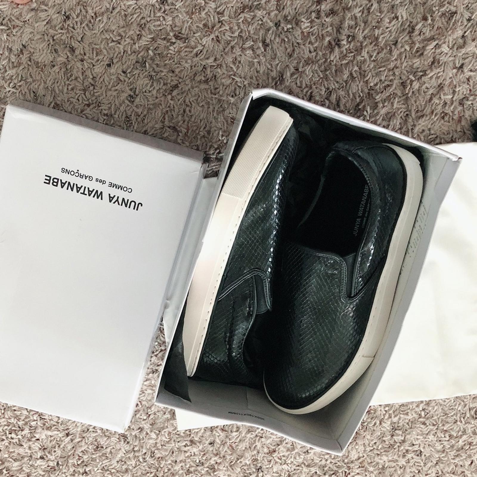 Comme des Garçon Embossed Sneakers Slip-On Shoes, Black/White Size 11 New in Box