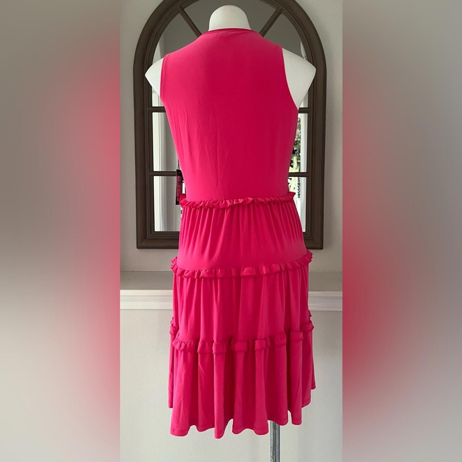 Tommy Hilfiger Tiered Jersey Shift Dress in Hibiscus Pink Size 4 NWT - SOLD OUT