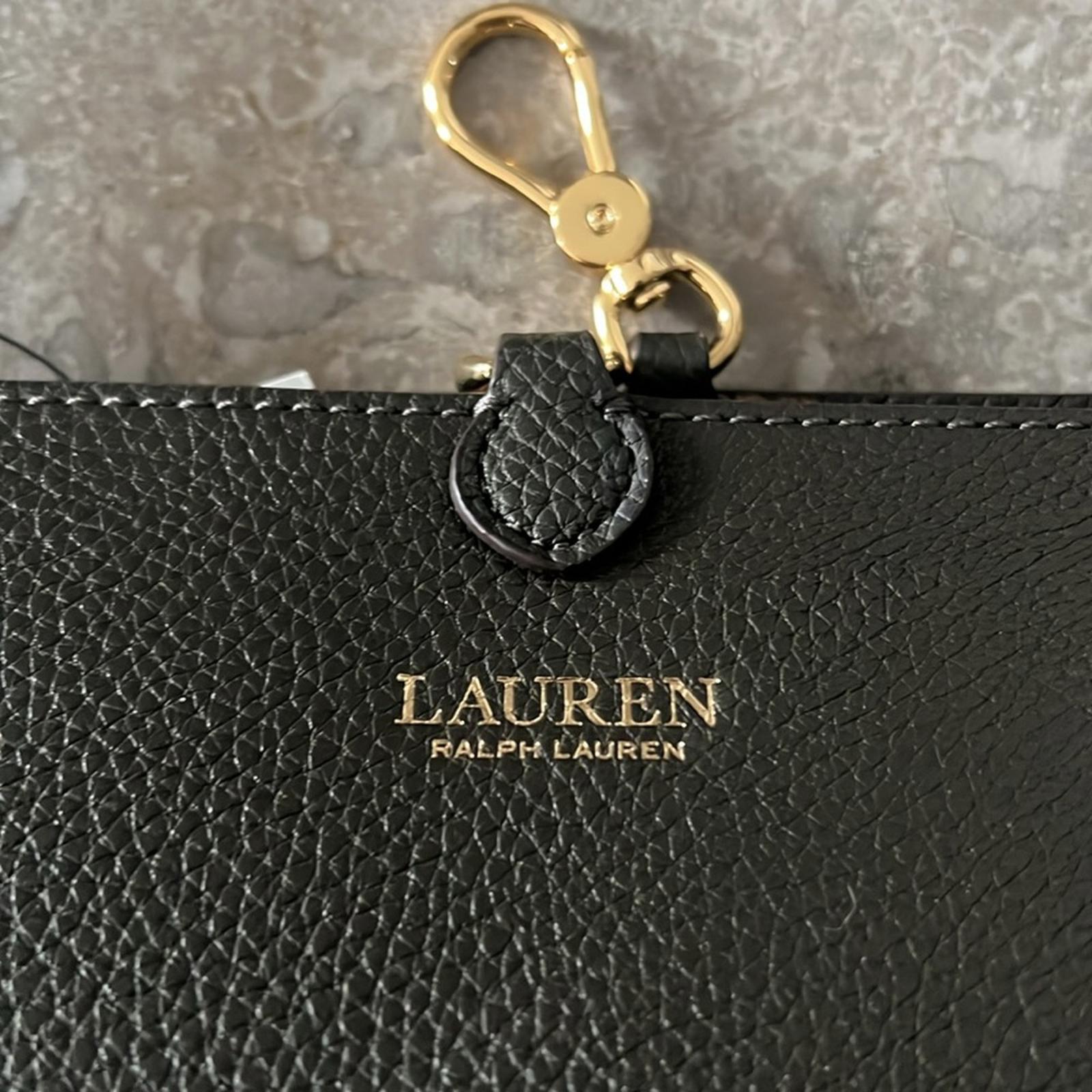 Lauren Ralph Lauren Large Reversible Tote Bag in Dark Olive/Belting Print, NWT