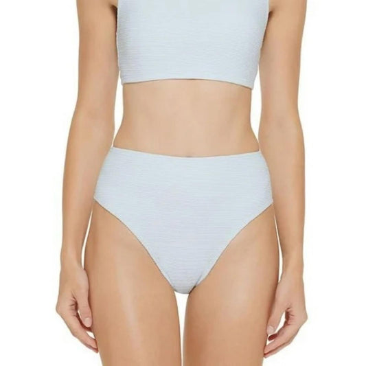 DKNY Ribbed High-Waist Swim Bottom Separates, Blue Size XL NEW w/Tag