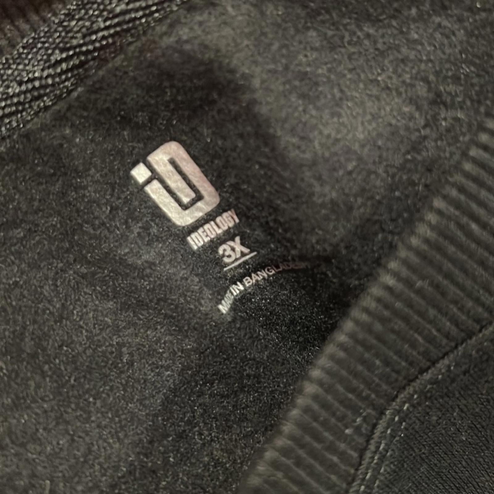 ID Solid Crewneck Fleece Sweatshirt, Black Plus Size 3X New w/Tag