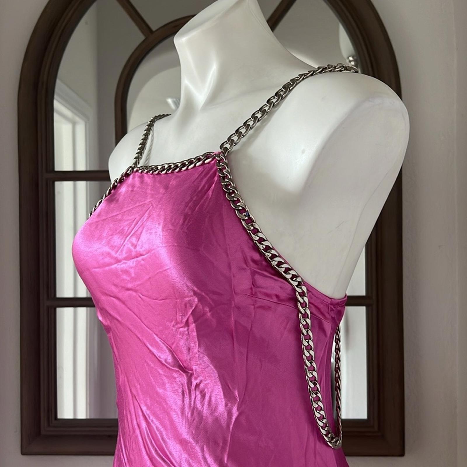 L’Agence Majesty Chain Trim Gown in Pink, Size 2 New w/Tag