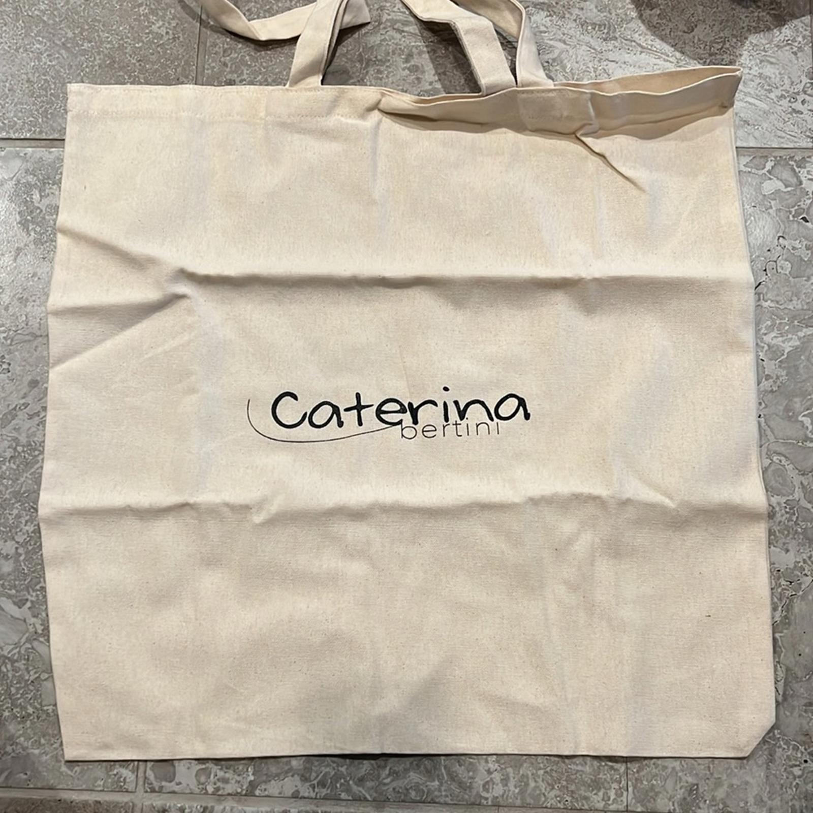 Caterina Bertini Fringe Mini Tote + Large Tote, Blue (Made in Italy) New w/Tag