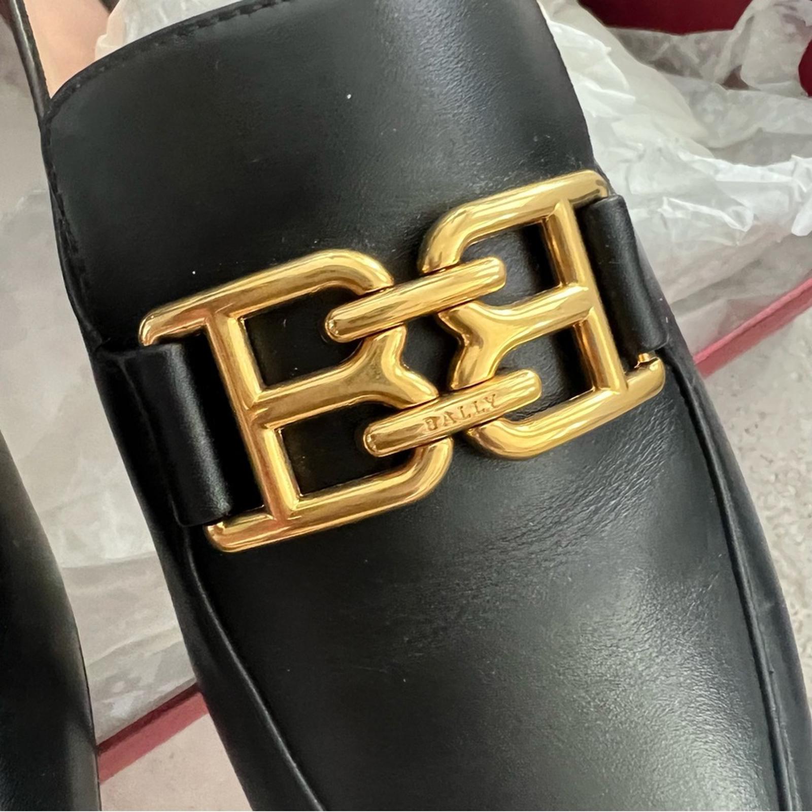 Bally BB logo loafers in Black, [Made in Italy] Size EU 38 in Box Retail $795