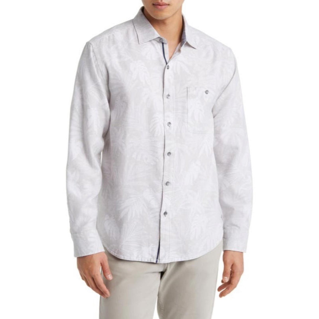 Tommy Bahama Canyon Beach Cloudy Fronds Flannel Button-Up Shirt in Asheen, XXXL